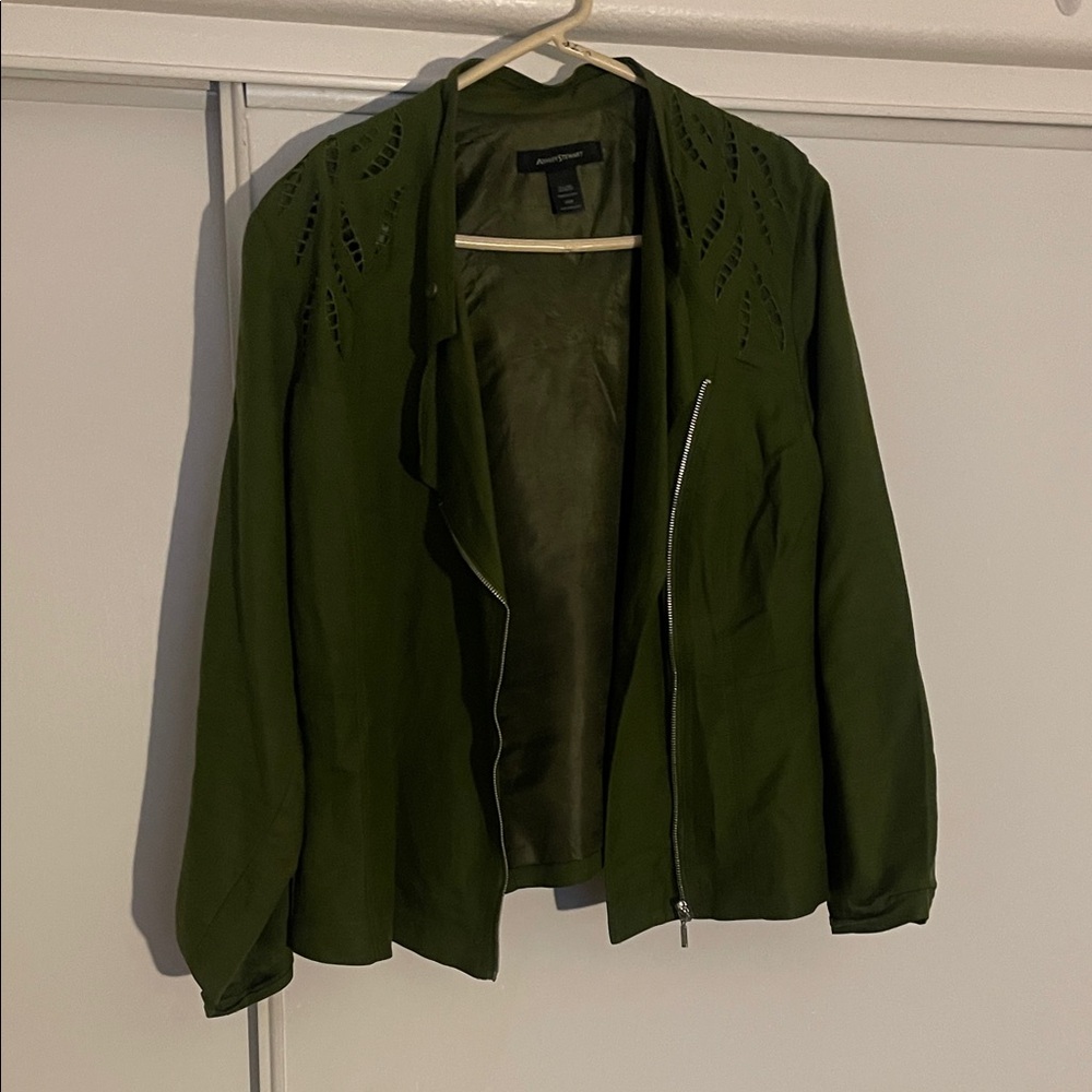 Ashley Stewart Olive Utility Jacket
